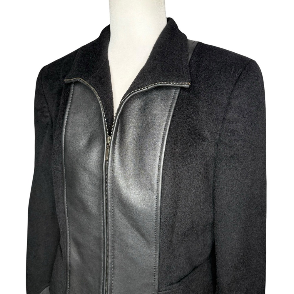 Peruvian Link Collection Baby Alpaca Wool Large Jacket Black Made In Peru RARE - Picture 2 of 8